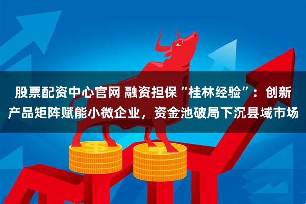股票配资中心官网 融资担保“桂林经验”：创新产品矩阵赋能小微企业，资金池破局下沉县域市场