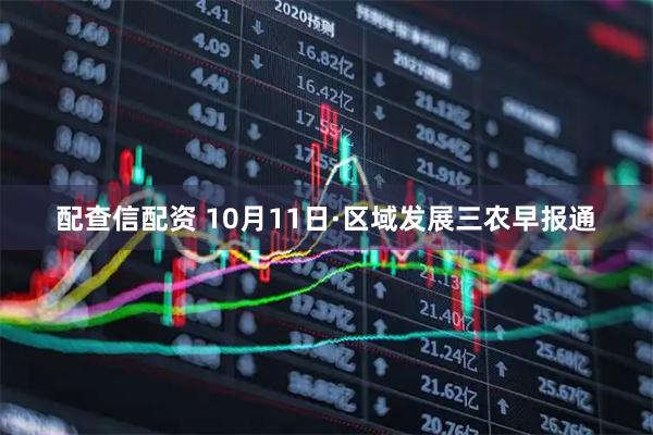 配查信配资 10月11日·区域发展三农早报通